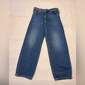 Wide-Leg Blue Jeans